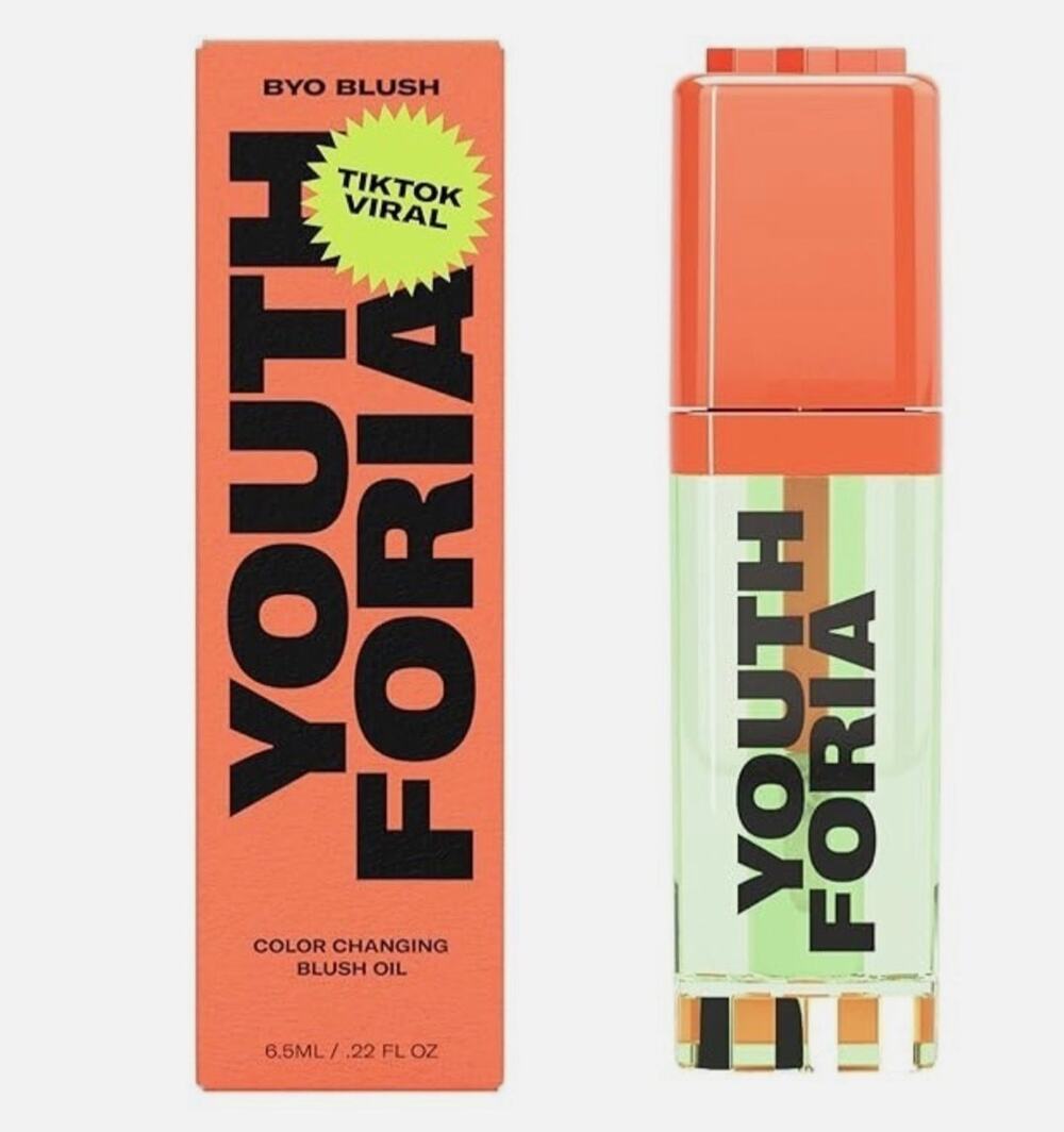 Youthforia BYO Blush Color Changing Blush Oil Reacts To Skin’s Natural pH 6.5 ML